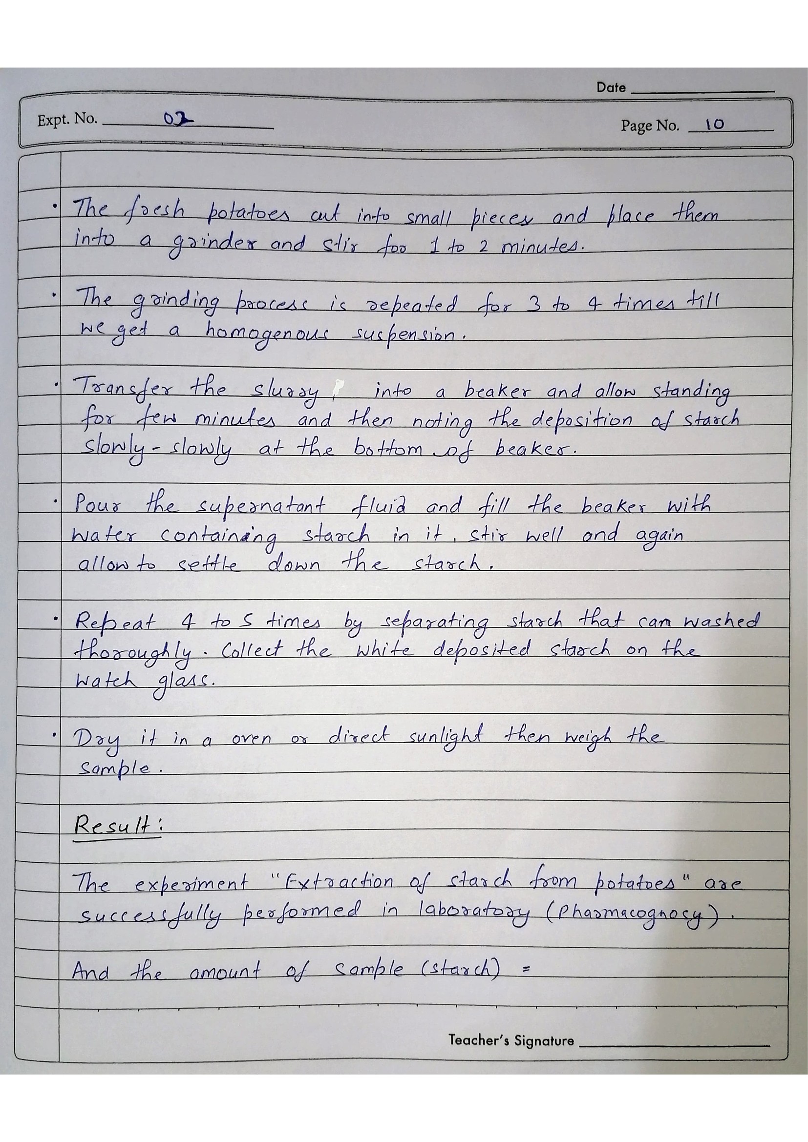 Pharmacognosy Practical
